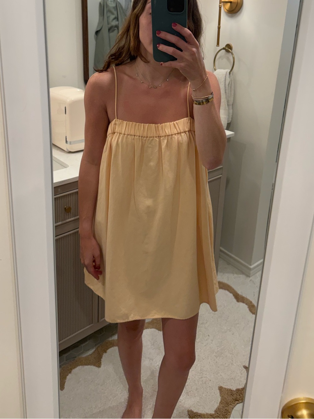 Zara peach Spaghetti Strap Sundress - Picture 1 of 1